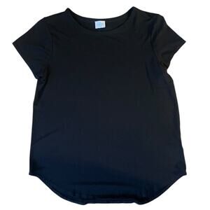 Cupio solid black casual short sleeve t-shirt Womens size medium/ large